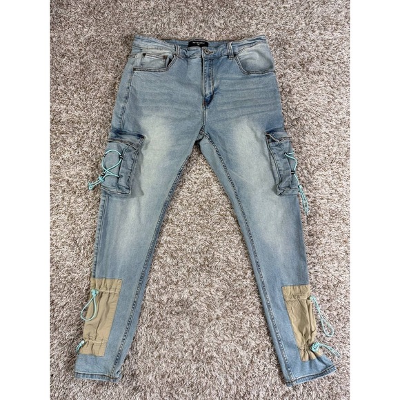 Serenede Other - Serenede Cyber Cloud Cargo Blue Jeans Men's Size 38